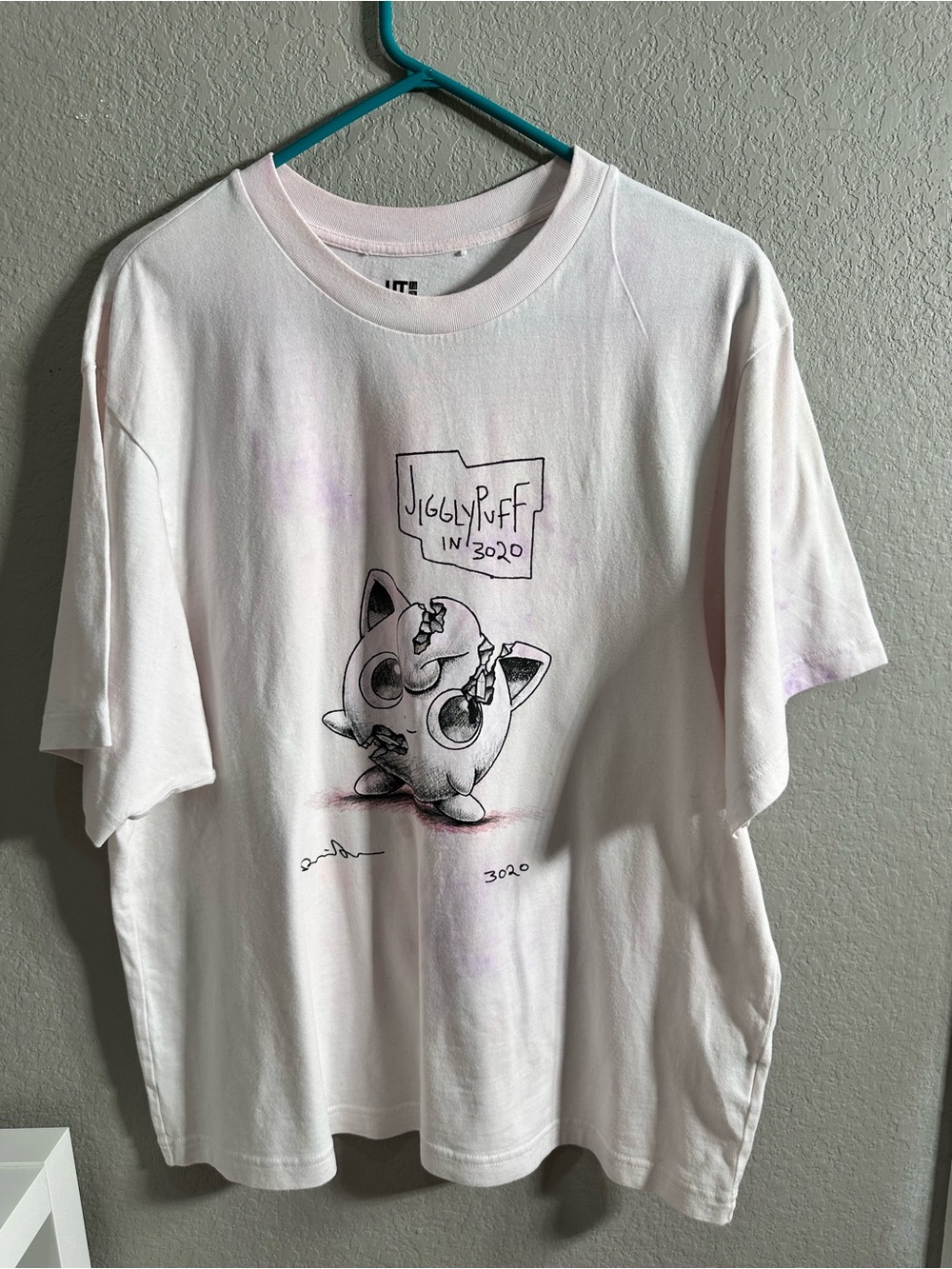 2020 Uniqlo UT Daniel Arsham x Pokémon Tee - White with Light Pink